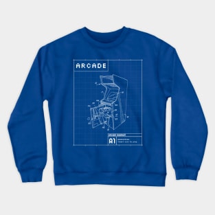 Retro Arcade Diagram Crewneck Sweatshirt